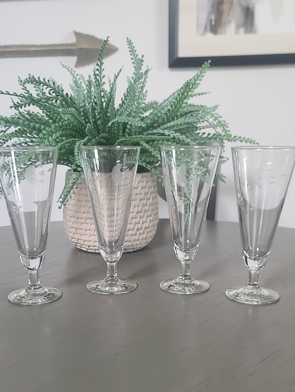 Princess House Crystal Pilsner Glasses - Set of 4